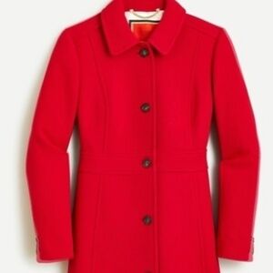 Red J Crew Lady Coat